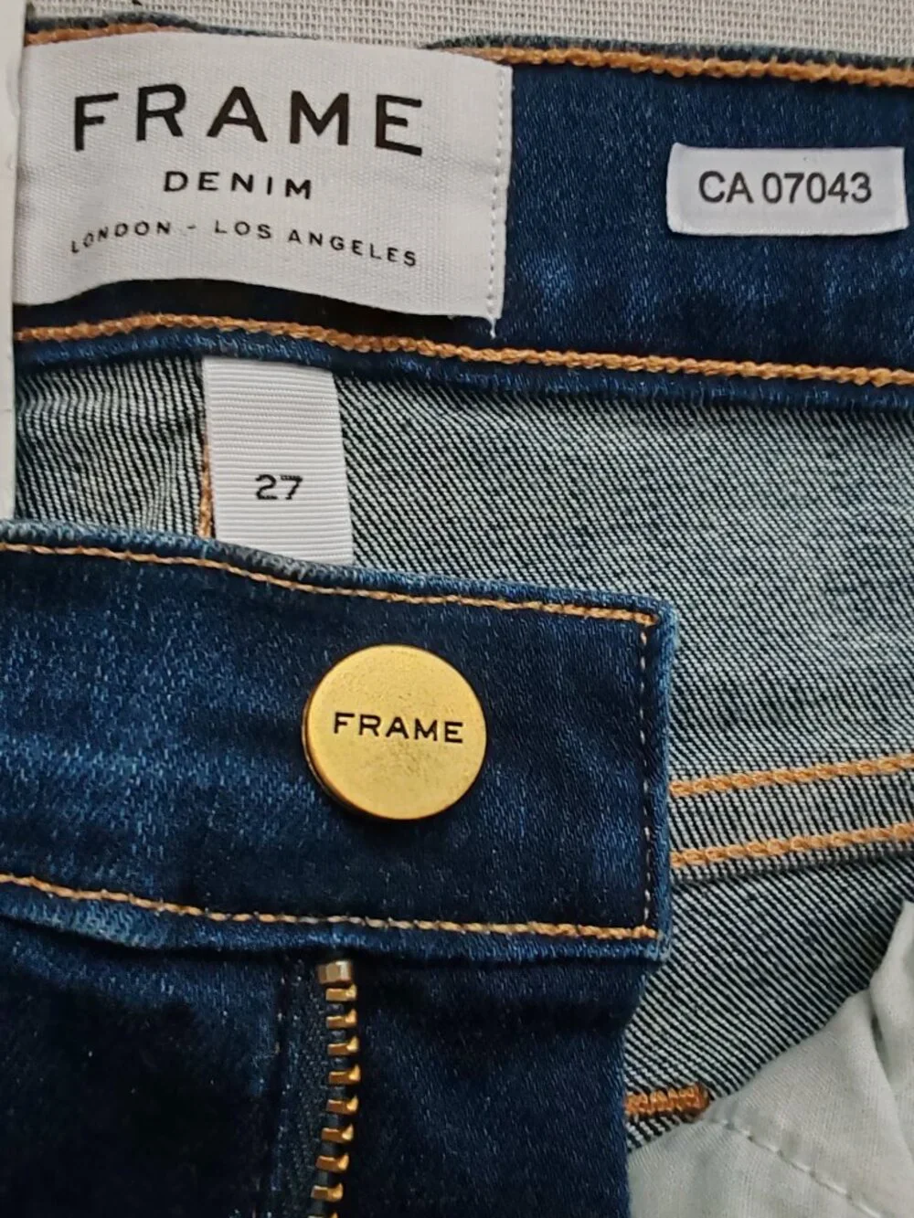 FRAME Le High Skinny Jeans in Columbia Road Wash - Size 27 - Premium Stretch - Picture 5 of 16